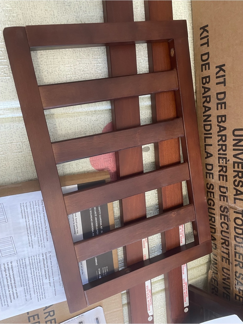 Storkcraft/ Graco Toddler Safety Guardrail kit slats, Espresso - Picture 10 of 16